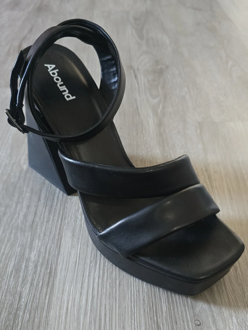 Black Platform Block Heel Sandals - Women